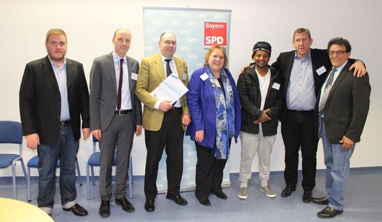 v.links: Richard Krill, Stefan Ziegmann, Gerd Sandler, Brigitte Glos, Said Hussen Ysuf, A. Schwarz, Mohamed Hedi Addala